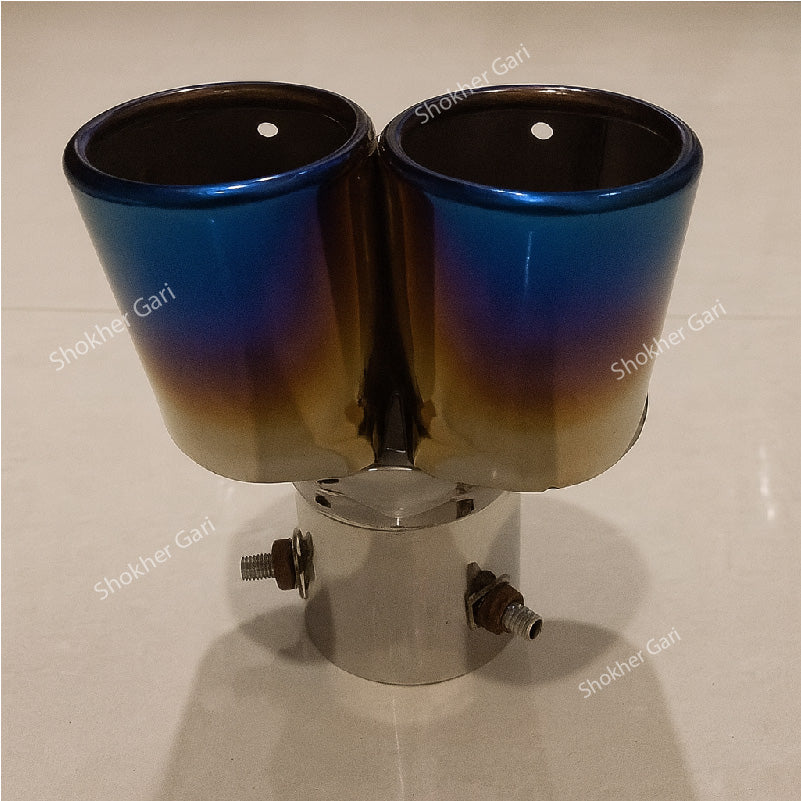 Exhaust Muffler Cap Stainless Steel 2 hole-1 (6712CH) image 1