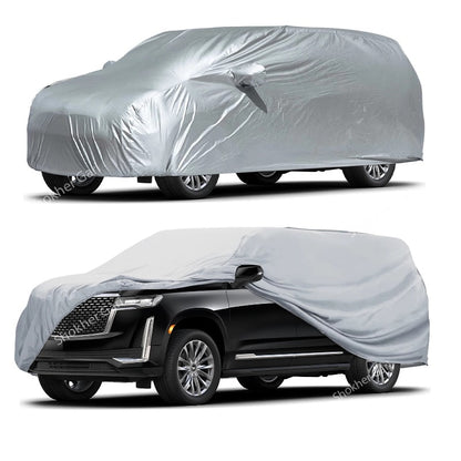 M/Y/P  Mid Size SUV Cover \ Car Cover \ Dust Cover \ Car Body Cover Umbrella Fabric 90% Water Resistant - 1890 TK, Silver image