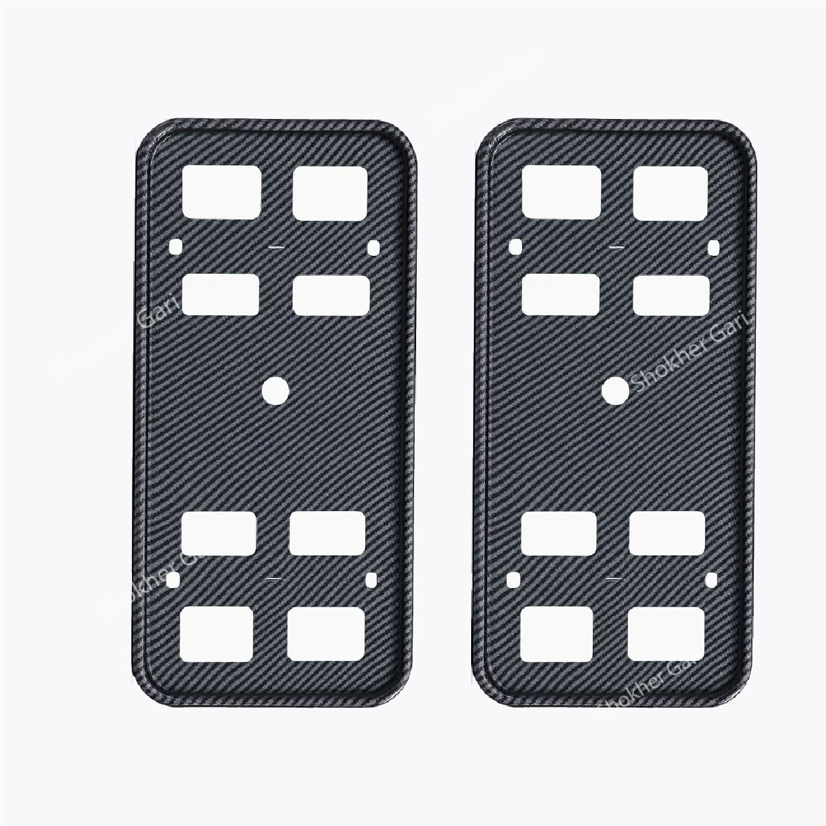 2pcs Plastic Material Inside Carbon Fiber Number Plate Casing image 2
