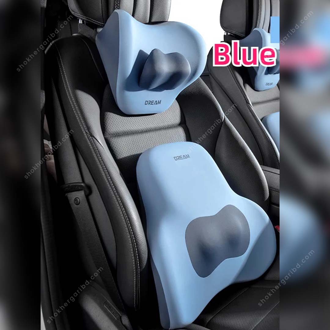 Slow Rebound Guard Car Neck &amp; Lumbar Pillow  2 Pieces – 1 Set image 4