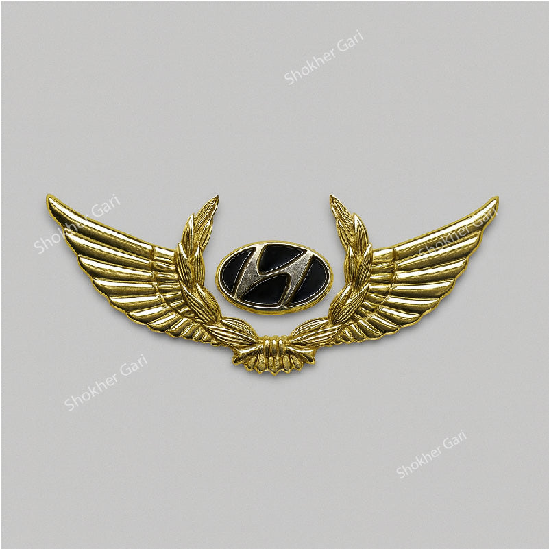 Golden metal car Logo Premium stickers image 5