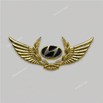 Golden metal car Logo Premium stickers image 5