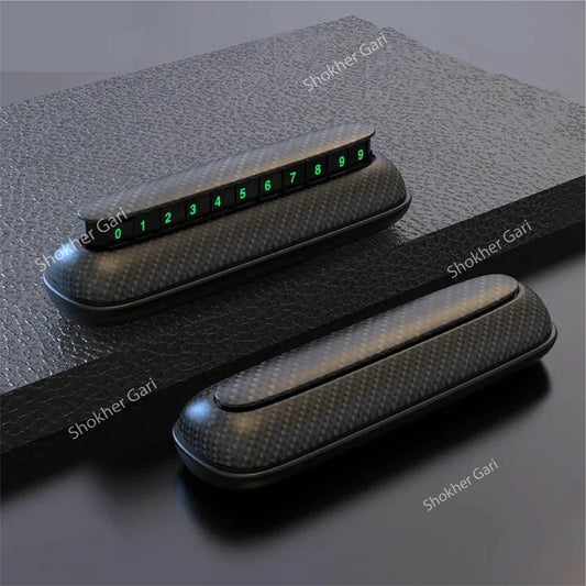 Car Parking Phone Number Holder Carbon - 3R Multi featured Parking phone Number Holder image 0