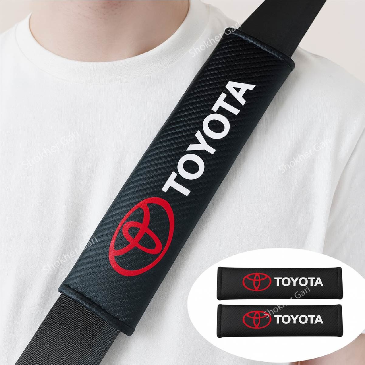 Car Seat Belt Cover for Shoulder Comfort  - 2pieces set image 0