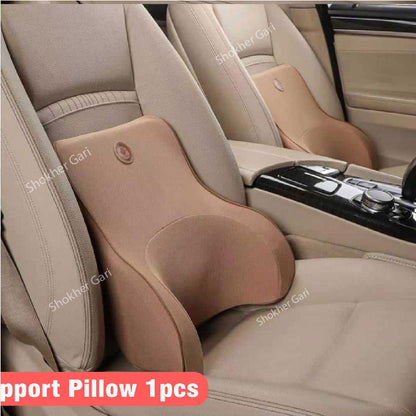 High Quality U Shape Car Seat Back Support - Brown image