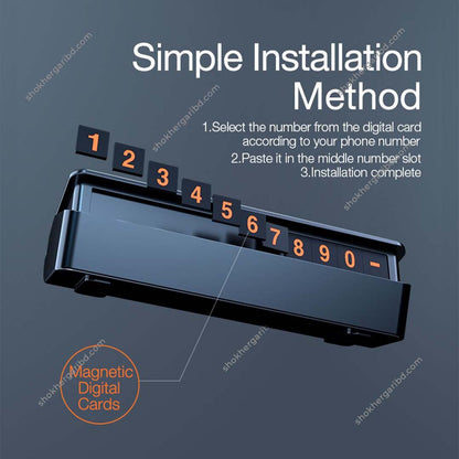 Temporary Parking Card Plastic Body Mobile Number Holder image 3