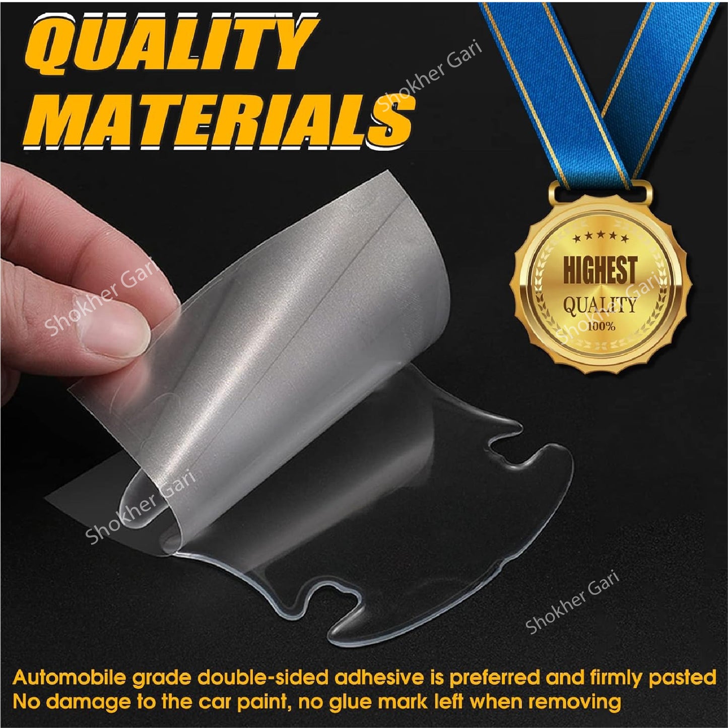 8 Pcs Universal Transparent Silicone Door Handle Cover image 1