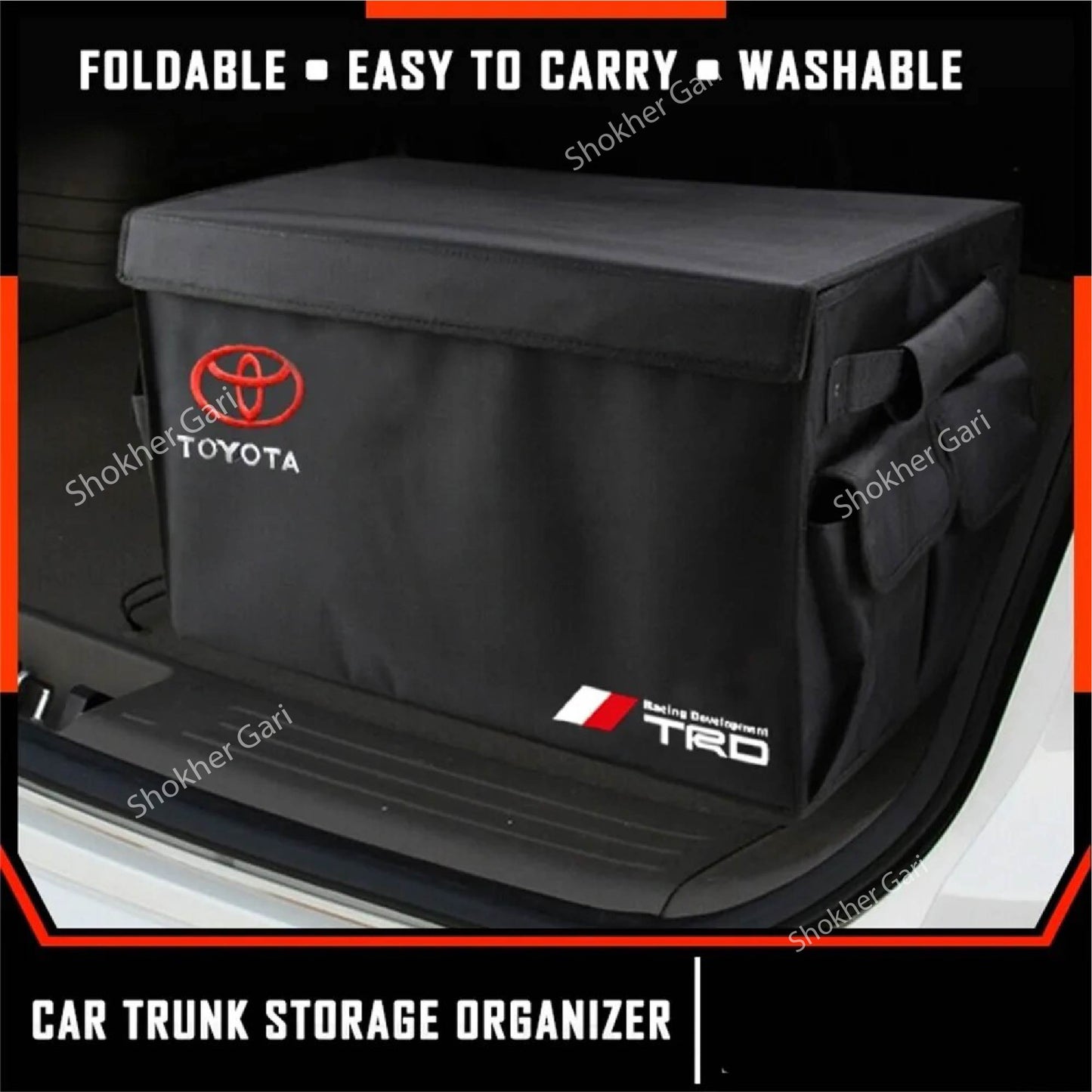 Car Trunk Organizer- Heavy Duty Car Trunk storage - Toyota image