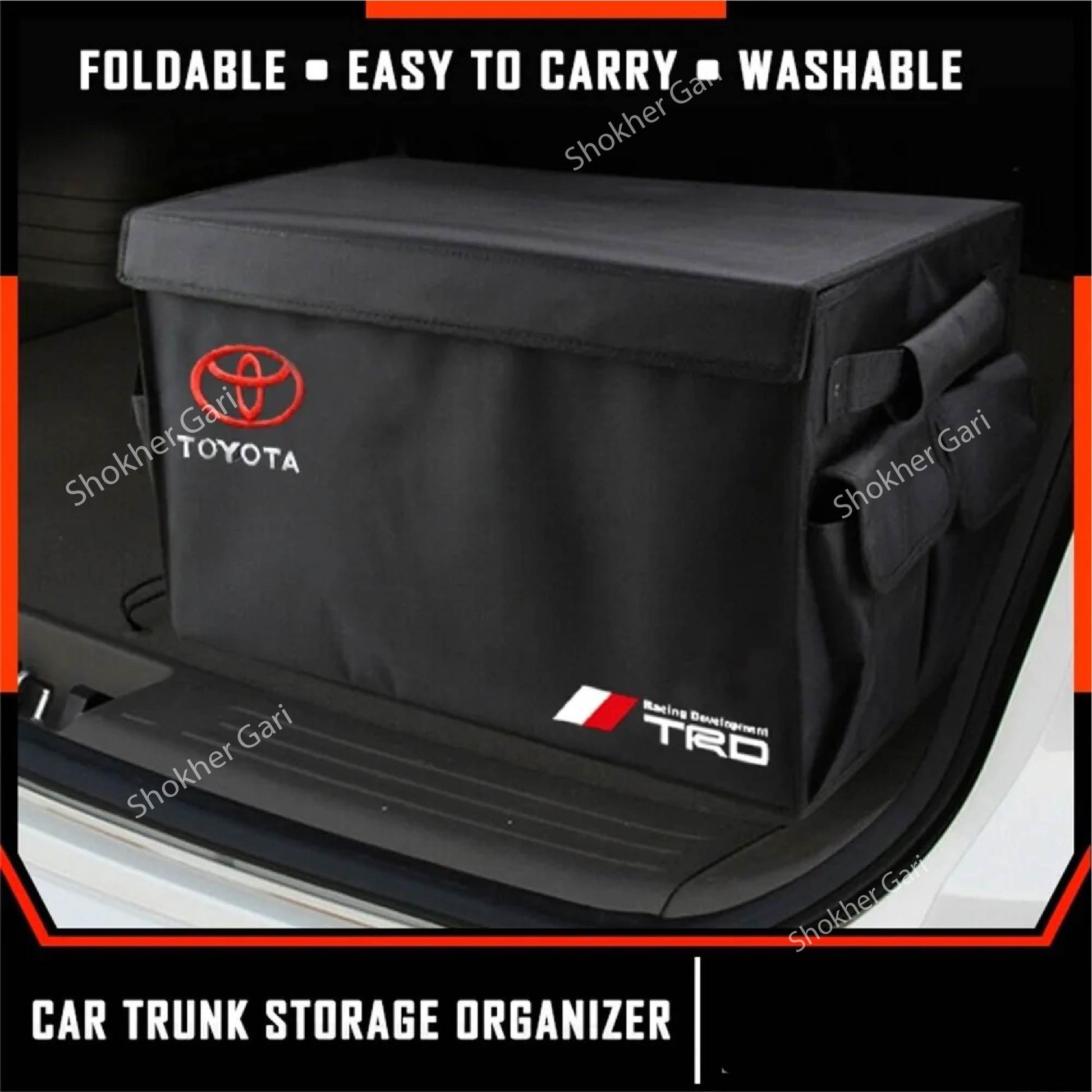Car Trunk Organizer- Heavy Duty Car Trunk storage - Toyota image