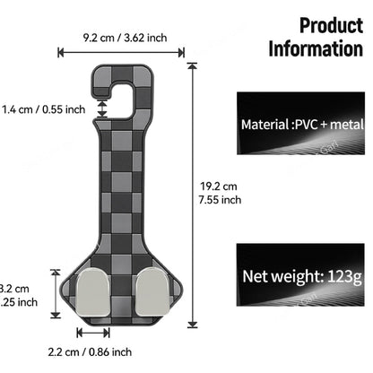1 Pcs 2 in 1 PVC Car Seat Hanger Holder for Bags Double image 3