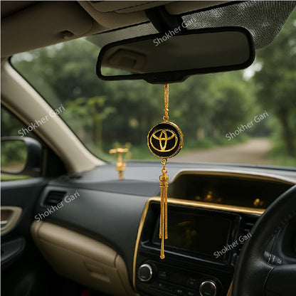 Toyota Golden Car Hanging Chain image 2