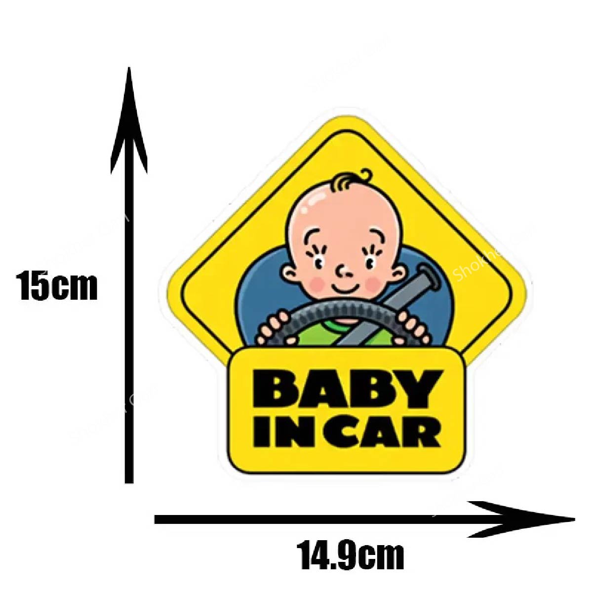 Car Reflective Car Sticker Baby in car Cartoon image 7