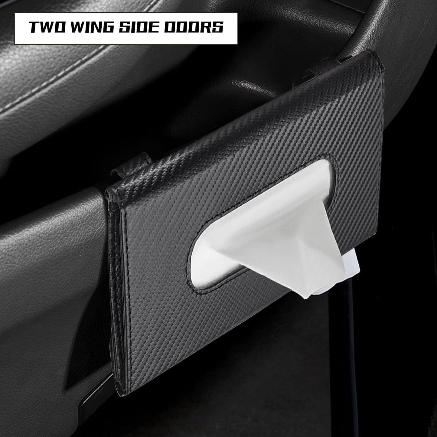 Carbon Fiber Car Sun Visor Tissue Box image 1