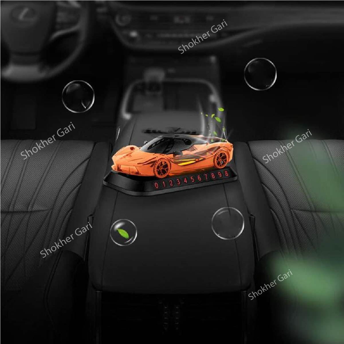 Solar Energy Sports Car Model Perfume Parking Number image 2