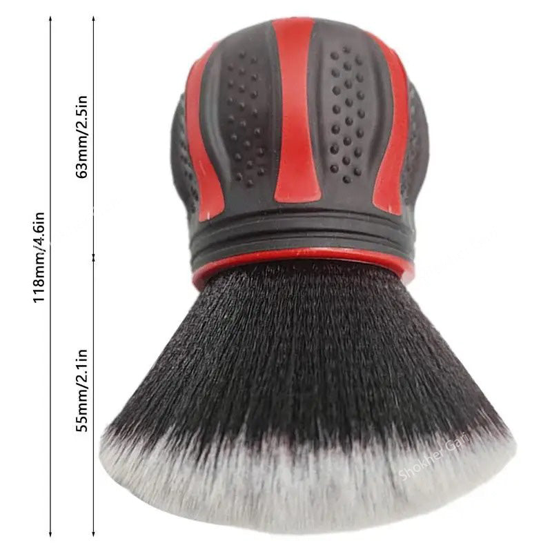 1 Pcs Car Detailing Brushes With Storage Rack Covers - Red image