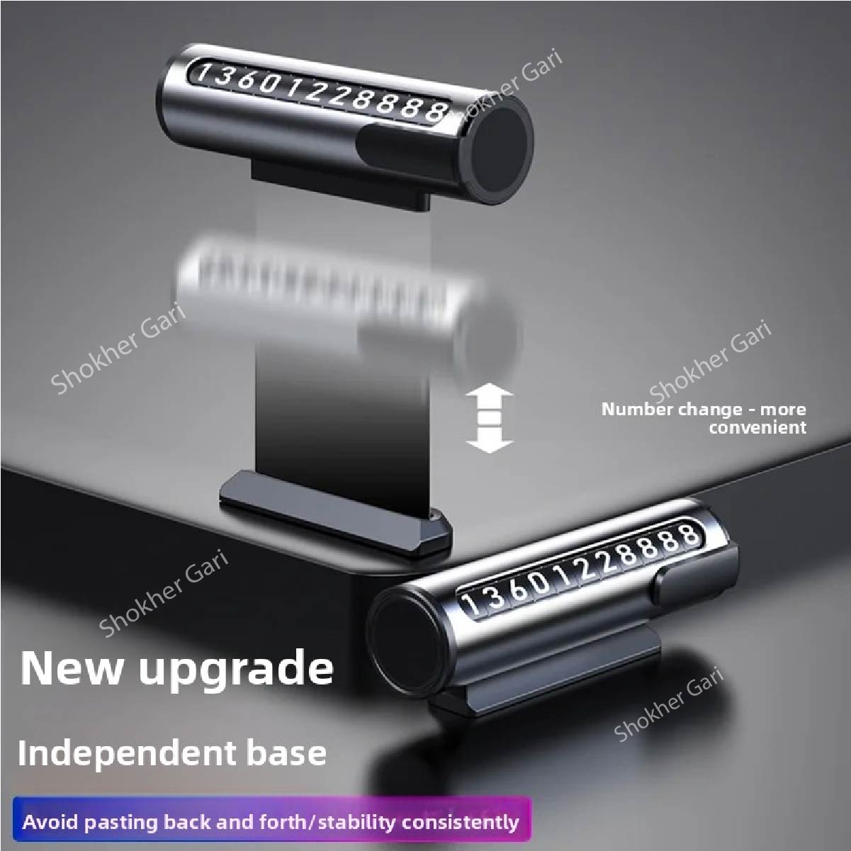 Multi-Functional Metal Car Temporary Parking Number Holder image 5