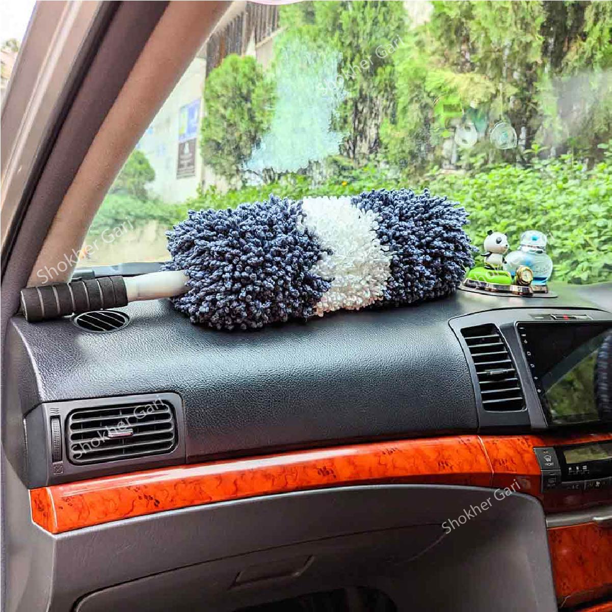 Car 2 Colour Microfiber Round Duster Super Soft / Dust Cleaner image 1