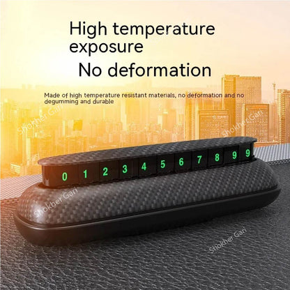 Car Parking Phone Number Holder Carbon - 3R Multi featured Parking phone Number Holder image 3