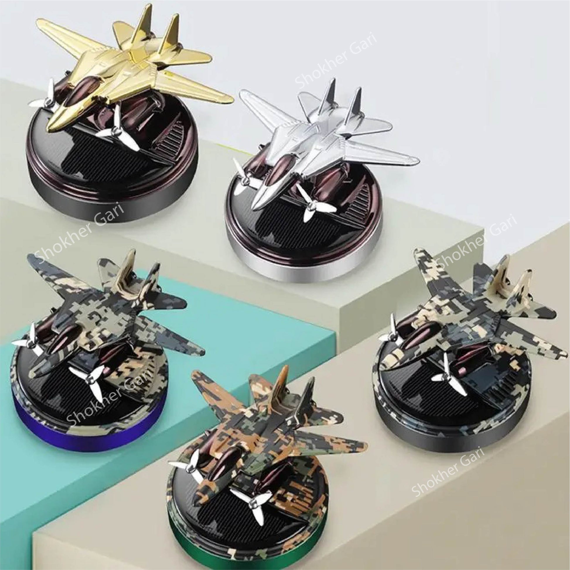 Car Solar Aircraft Perfume and Showpiece - Airplane Helicopter Car Aromatherapy Long-lasting Perfume image 0