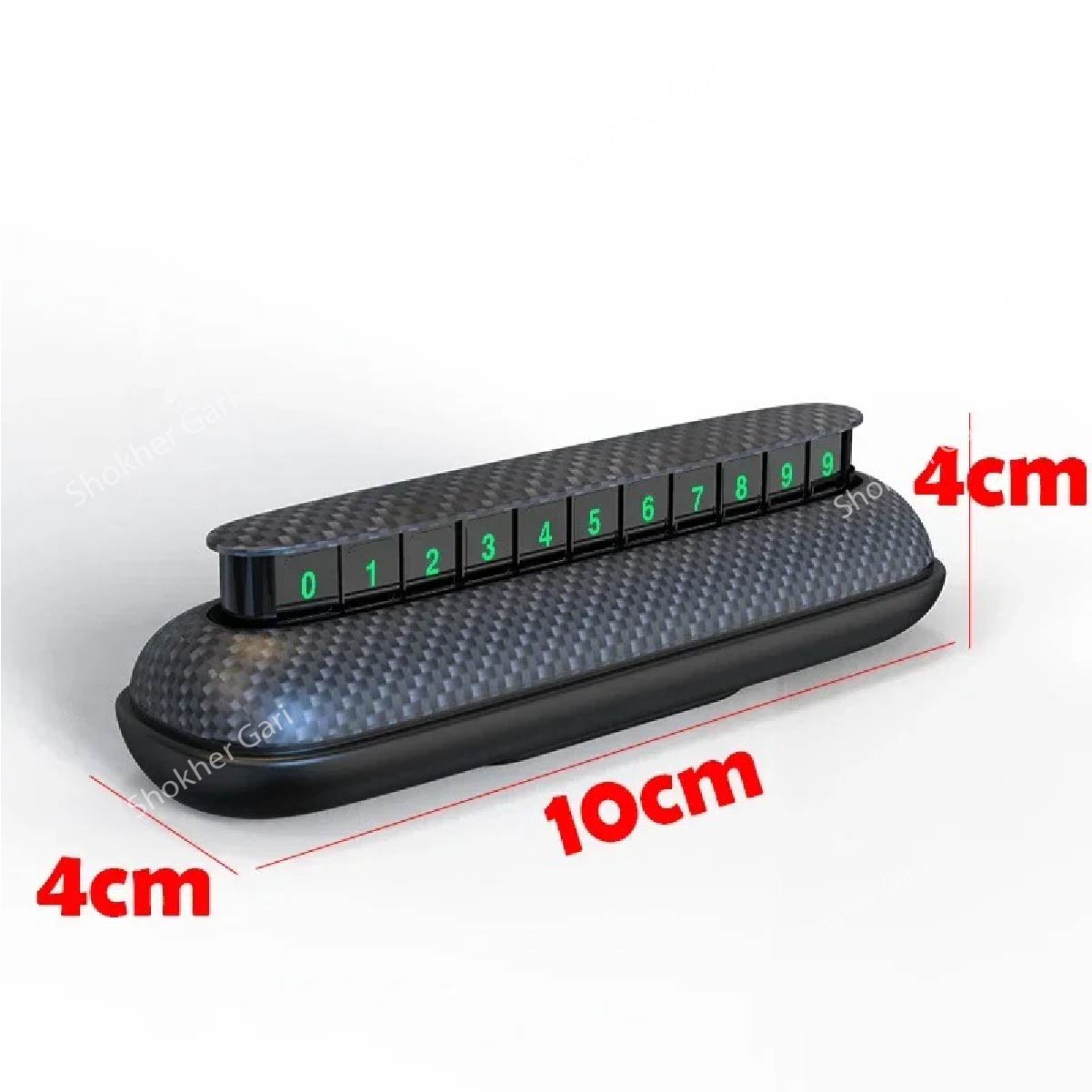 Car Parking Phone Number Holder Carbon - 3R Multi featured Parking phone Number Holder image 2