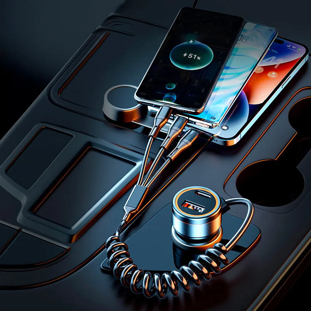 TANGER 60 W Car Charger Adapter With Cable High-Speed Charging image 0