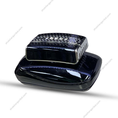 Rectangle Diamond stone Luxury Car Air Freshener with Modern Perfume - Black image