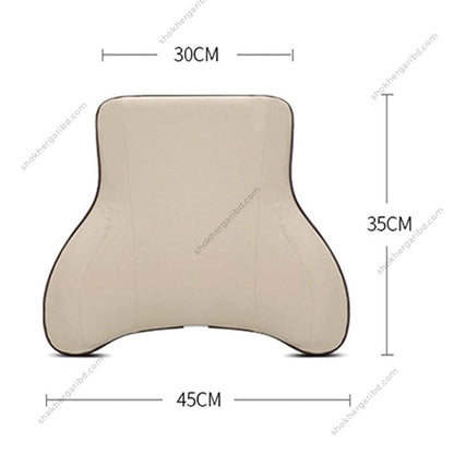 Premium Car Memory Foam Artificial Leather Lumbar Support image 2