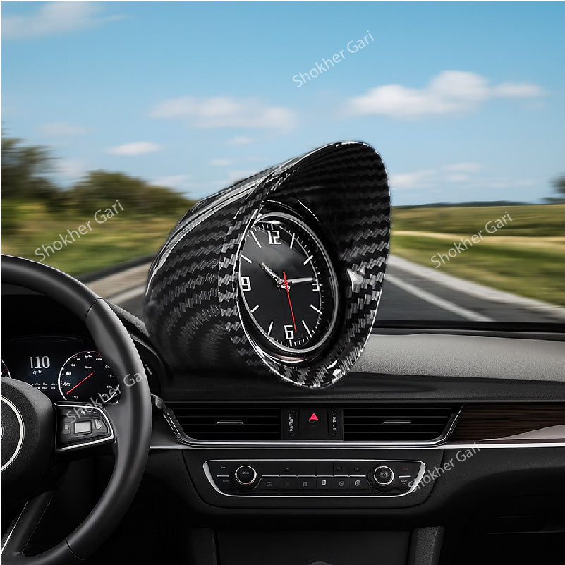 Carbon Fiber Clock for Car Dashboard image 1