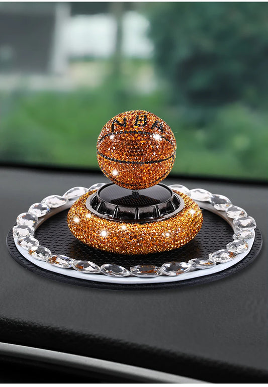 Car Solar Rotary Diamond Basketball Perfume image 0
