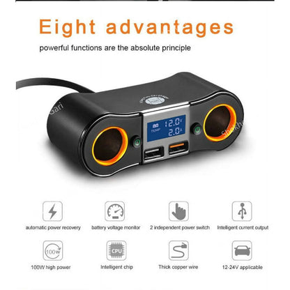 Car Socket Power Adapter with Real Time Display image 2