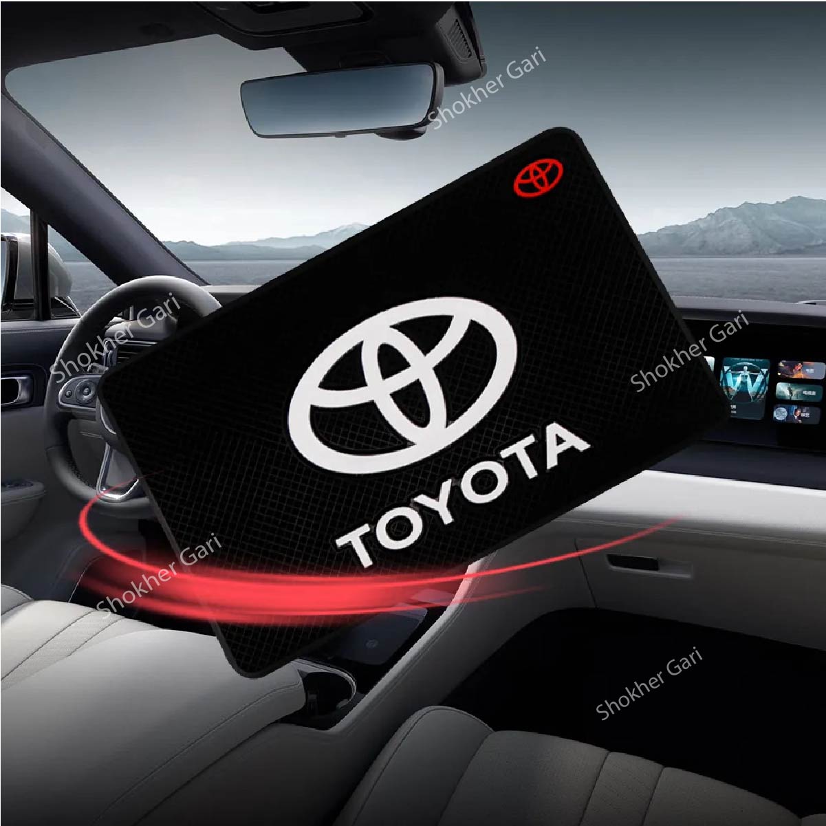 Slip-resistant car dash mat- Non-slip dashboard pad for safe travel