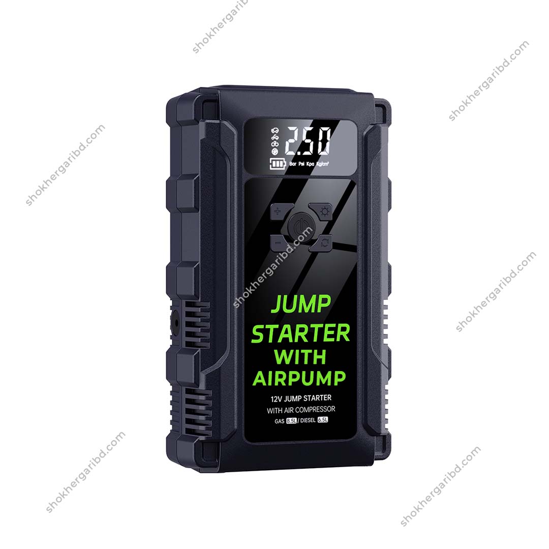 Jump Starter with Air Compressor Rechargeable (FI) image 1