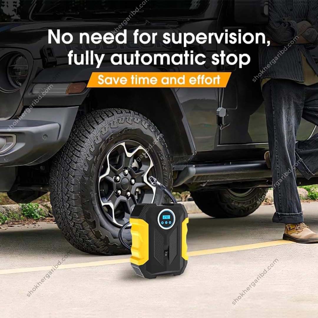 (DY) Portable Automobile Air Compressor Digital Tire lnflation Pump LED Lamp image 8