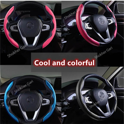 Carbon Fiber Car Half Steering Wheel Cover image 0