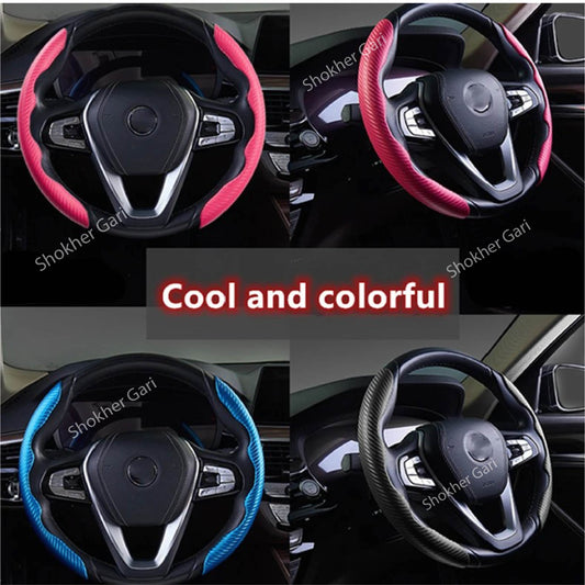 Carbon Fiber Car Half Steering Wheel Cover image 0