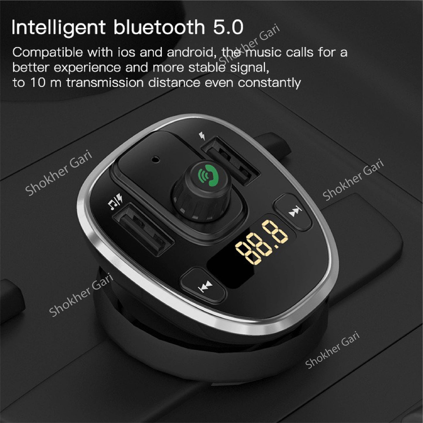 Yesido FM Transmitter Car Charger (Y39) image 0