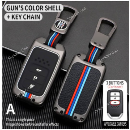 M/Y Zinc Alloy Key Cover Protection Metal Remote Cover For Toyota , Honda, Nissan, Mitsubishi,Hyundai, MG ,BMW Strong Key Cover - Honda Grace image