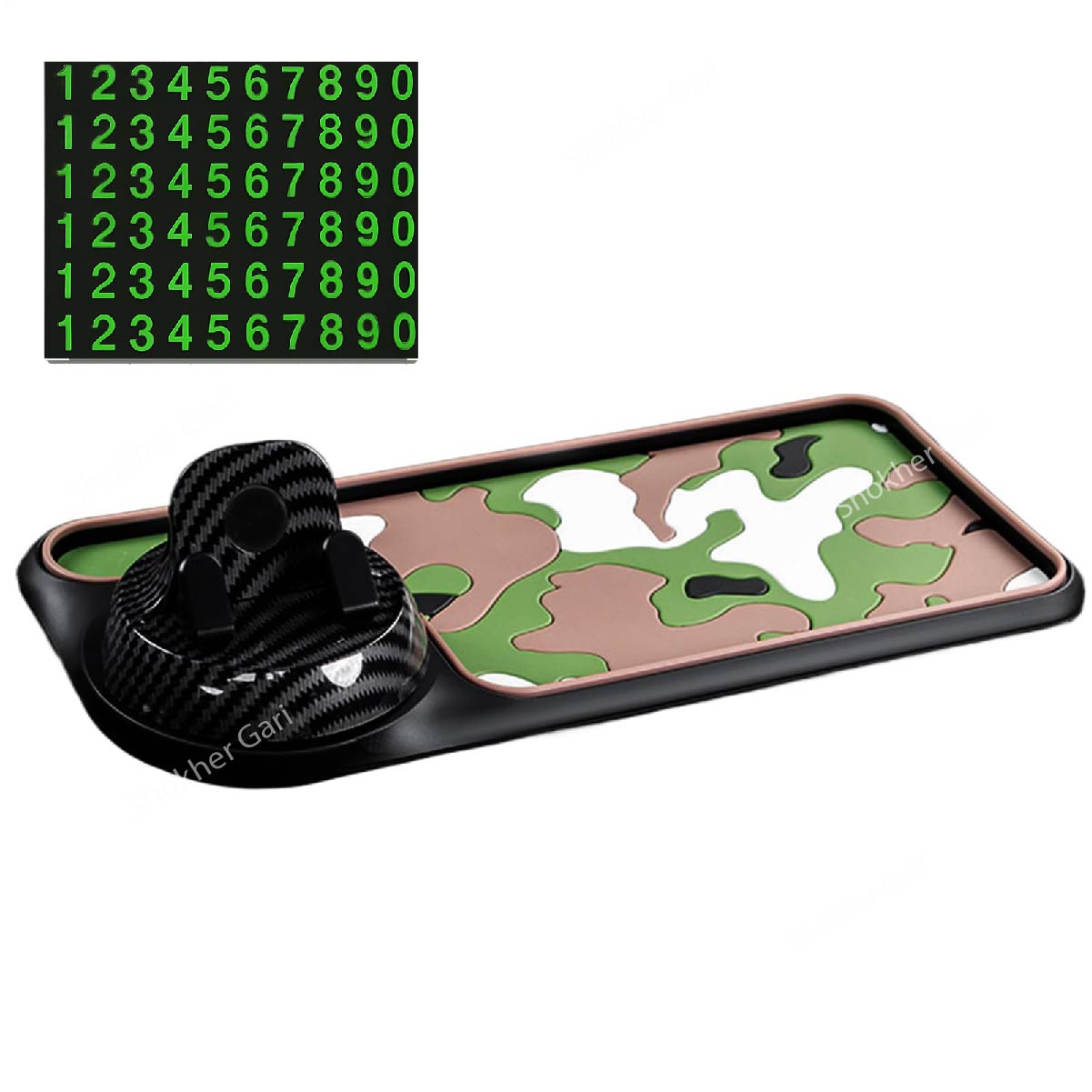 Car Army Design Three-In- Car Anti-Slip Mobile Mat image 3