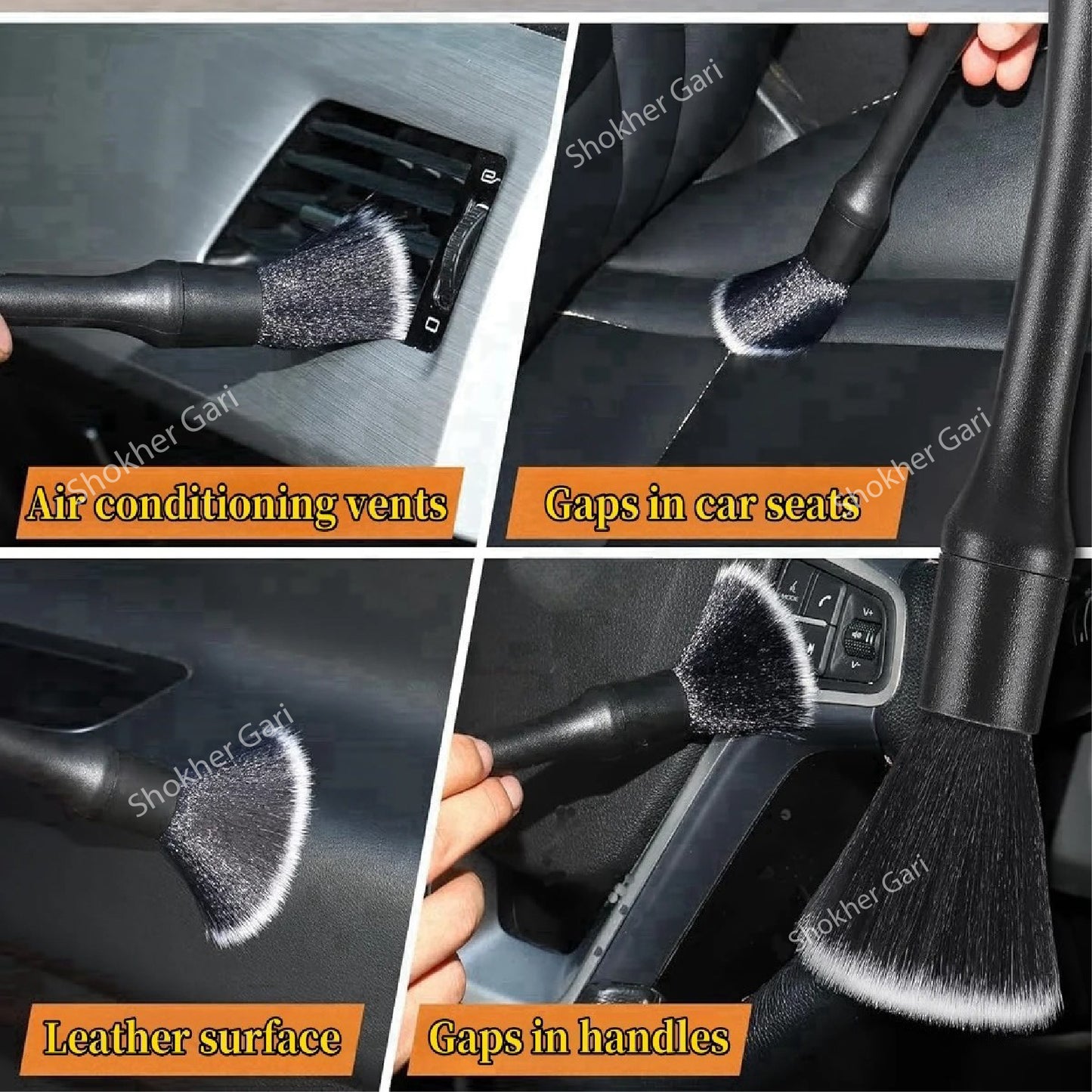 3PCS set  Car Detailing Brush Set Super Soft image 0