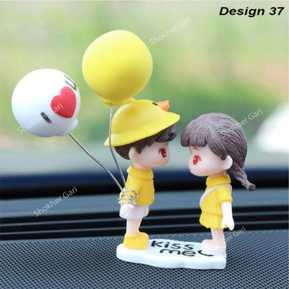 Car Dashboard Showpiece Cute Cartoon Couple Action Doll Balloon - 37 image