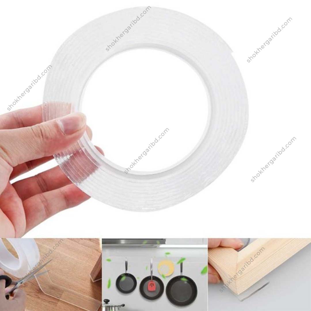 Nano Tape Transparent Reusable Double Sided Adhesive 2cm 3 meter image 8