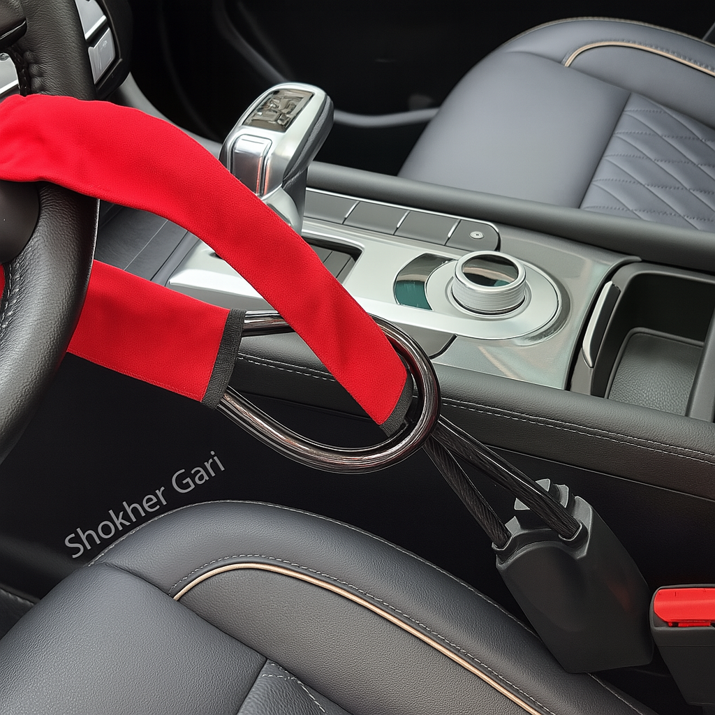 Car Steering Wheel Lock and Seat Belt Anti-Theft Lock with Keys image 0