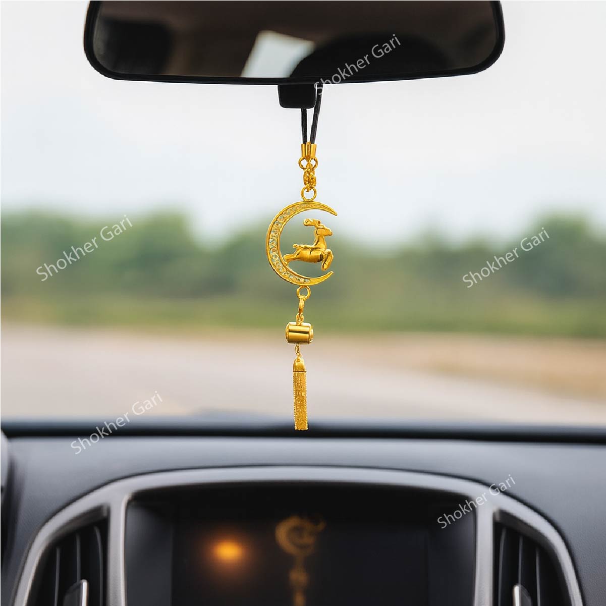 Deer Logo Car Mirror Hanging Chain image 0