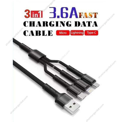 Car USB Fast Charger Pugan 3in 1 36W image 3