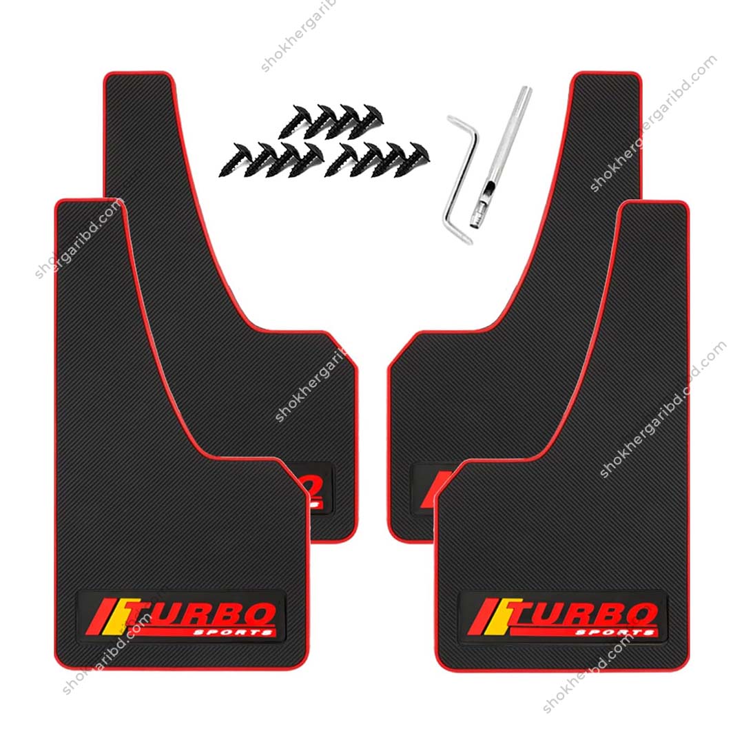Universal Rubber Fit Soft Mudguard New Version 4 Pices – 1 Set image 5