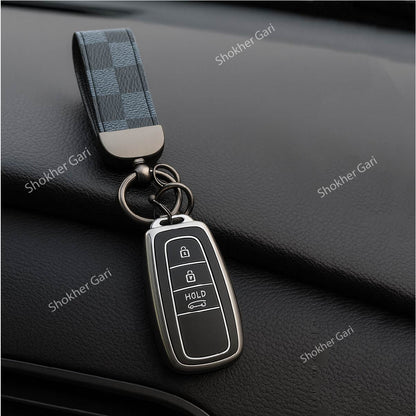 Silver TPU remote cover &amp; Keyring for Toyota Chr, Prius, Corolla Cross etc image 0