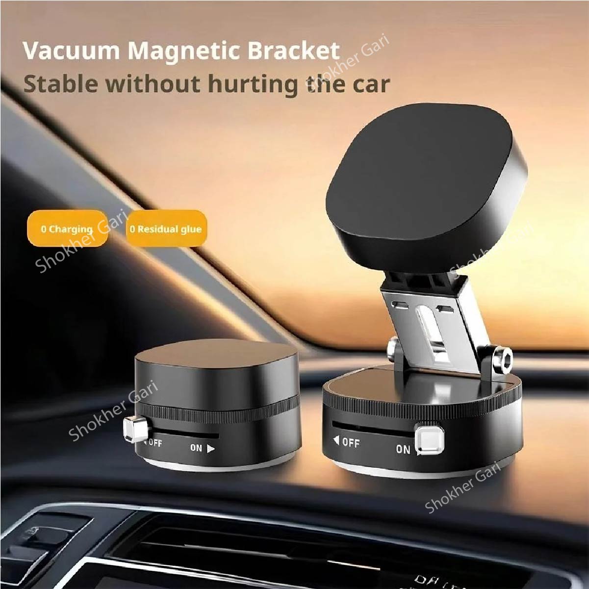 Square Shape Magnetic Car Phone Holder Multi-functional image 4