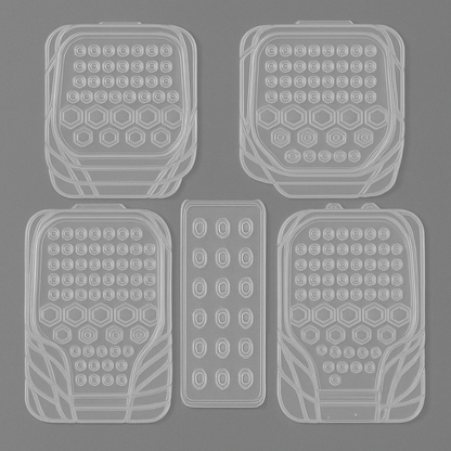 Universal transparent floor mat 5pcs set  - White image