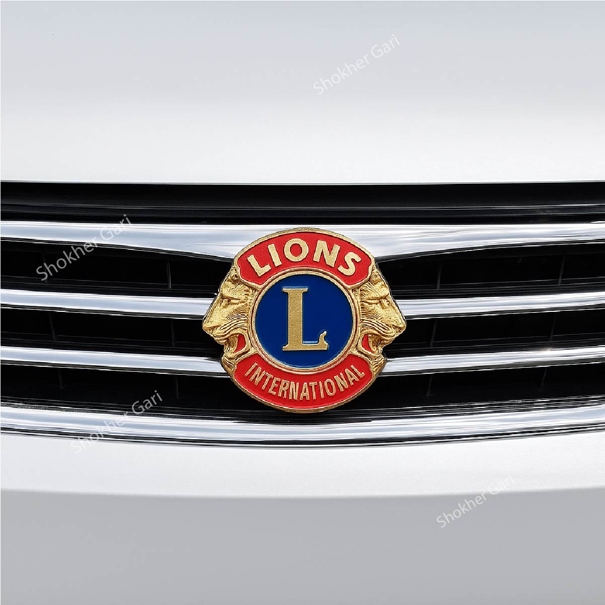 Lions Clubs International Logo For Car Grille - Red image