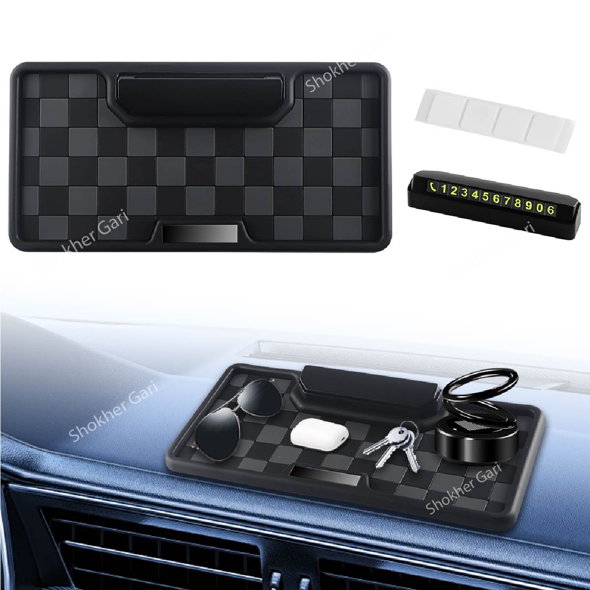 1pcs Non Slip Slide Phone Number Silicone Mat image 7